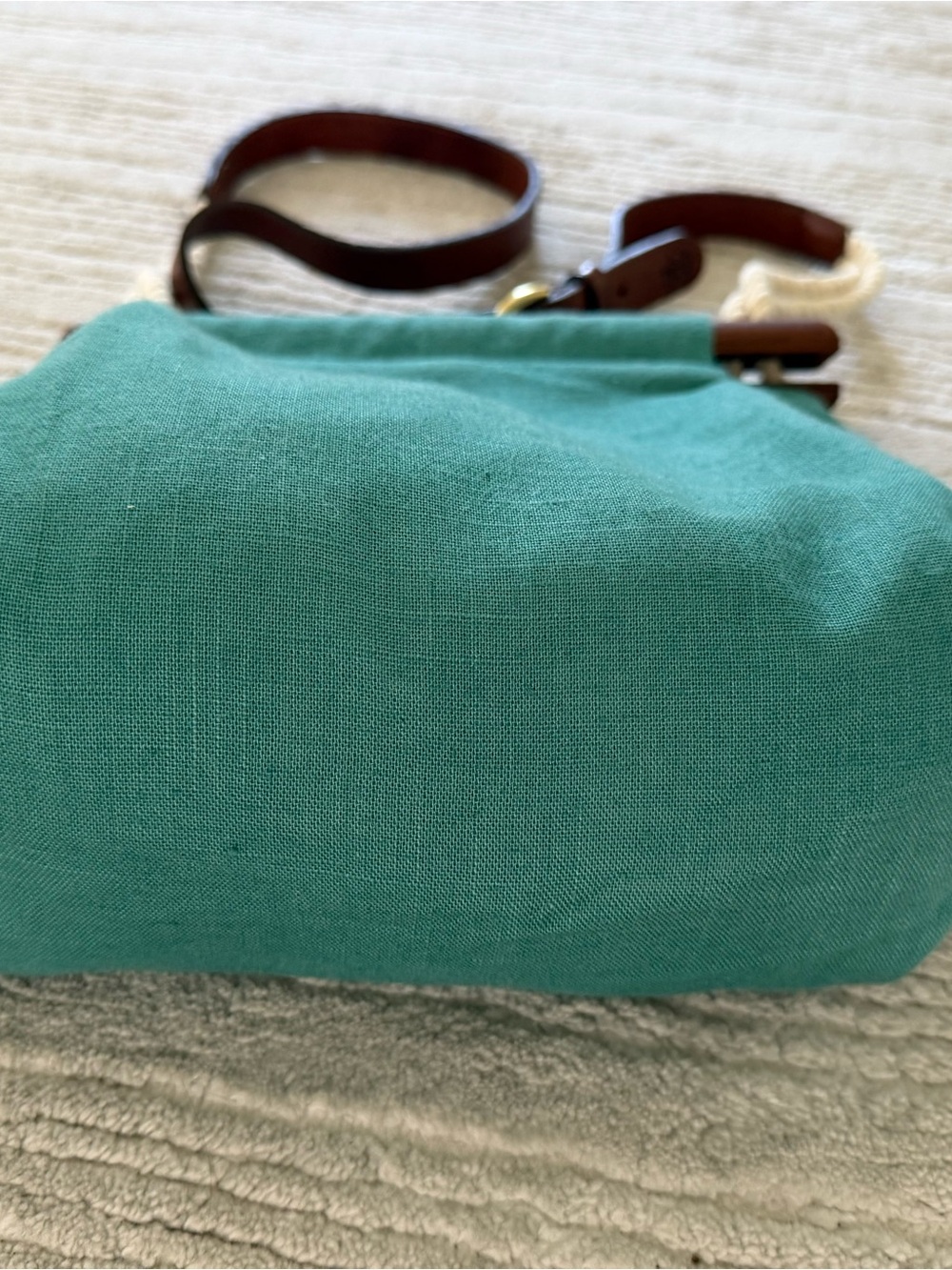 NEW KIEL JAMES PATRICK TURQUOISE ANCHOR ROPE NAUTICAL CROSSBODY - Picture 12 of 14